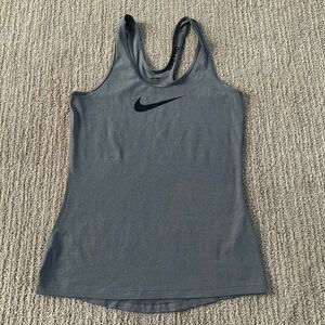 Nike Grey Logo Dri-fit Workout Tank Top